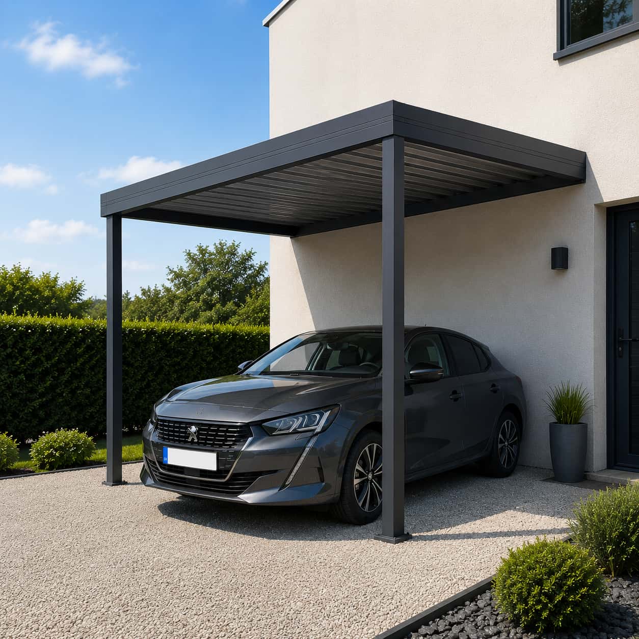 Carport alu adossé